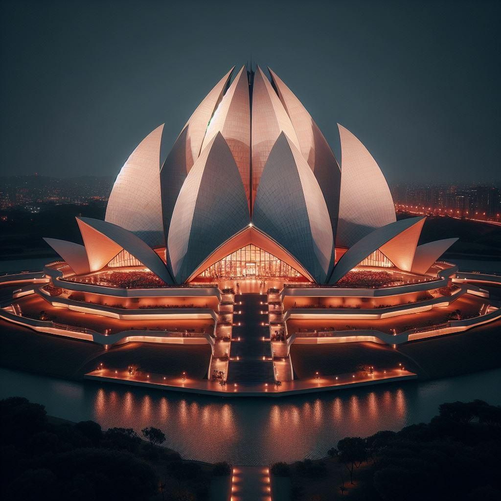 Lotus Temple Beautiful roofs 